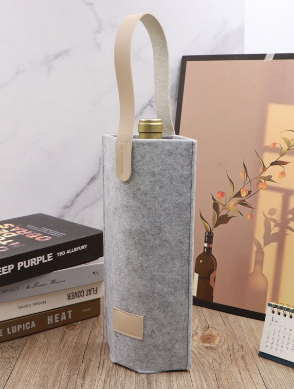BOLSA DE FIELTRO PARA REGALO DE BOTELLA DE VINO