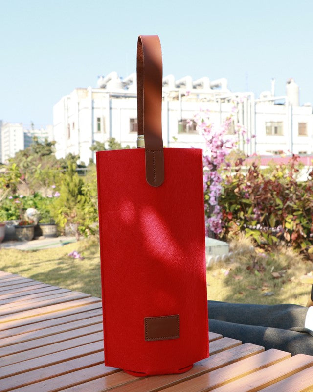 BOLSA DE FIELTRO PARA REGALO DE BOTELLA DE VINO