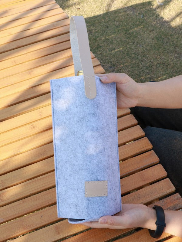 BOLSA DE FIELTRO PARA REGALO DE BOTELLA DE VINO
