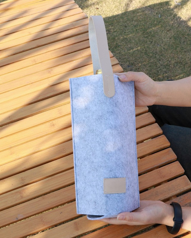 BOLSA DE FIELTRO PARA REGALO DE BOTELLA DE VINO