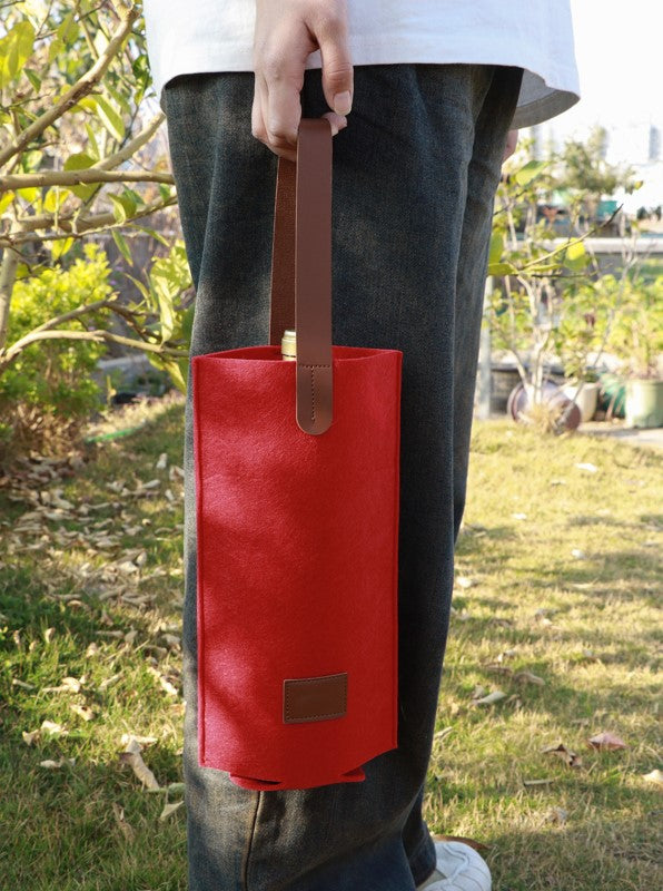 BOLSA DE FIELTRO PARA REGALO DE BOTELLA DE VINO
