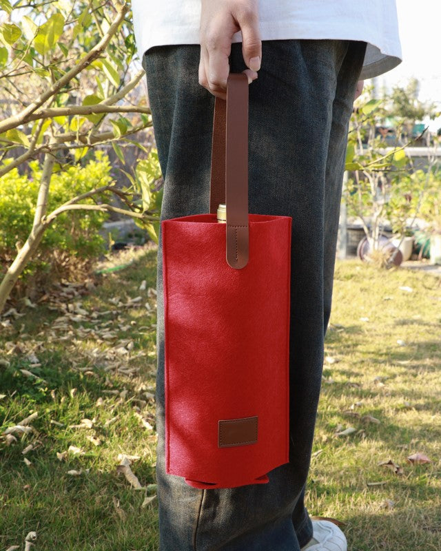 BOLSA DE FIELTRO PARA REGALO DE BOTELLA DE VINO