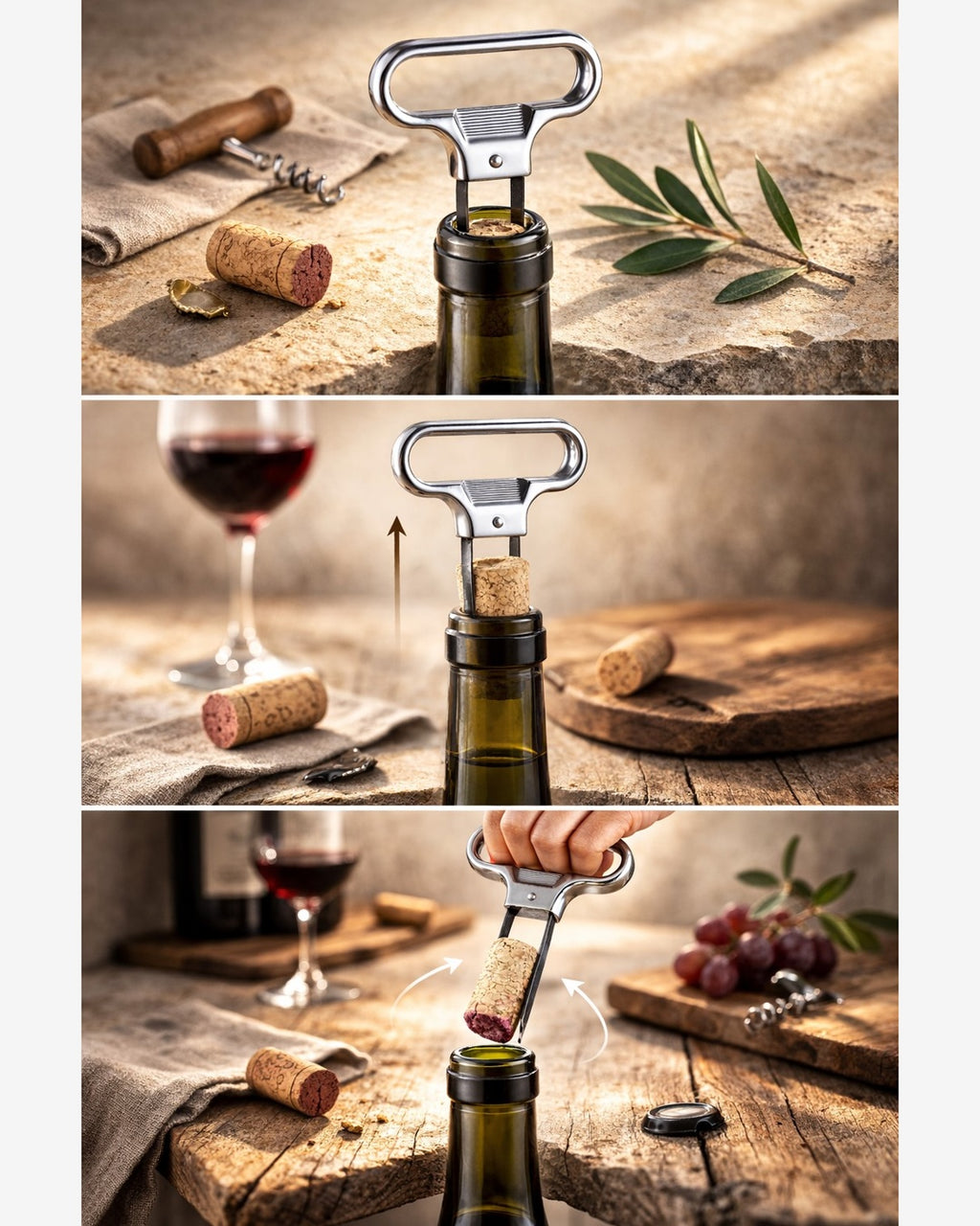 Professional Lamella Corkscrew for Sommeliers and Wine Lovers.