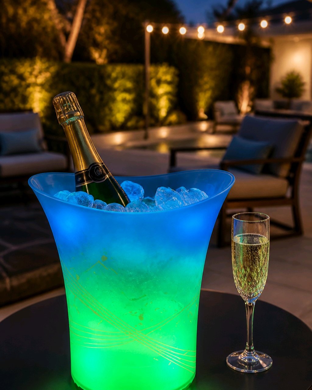 Cubitera LED con altavoz Bluetooth — La fiesta empieza aquí 🎉