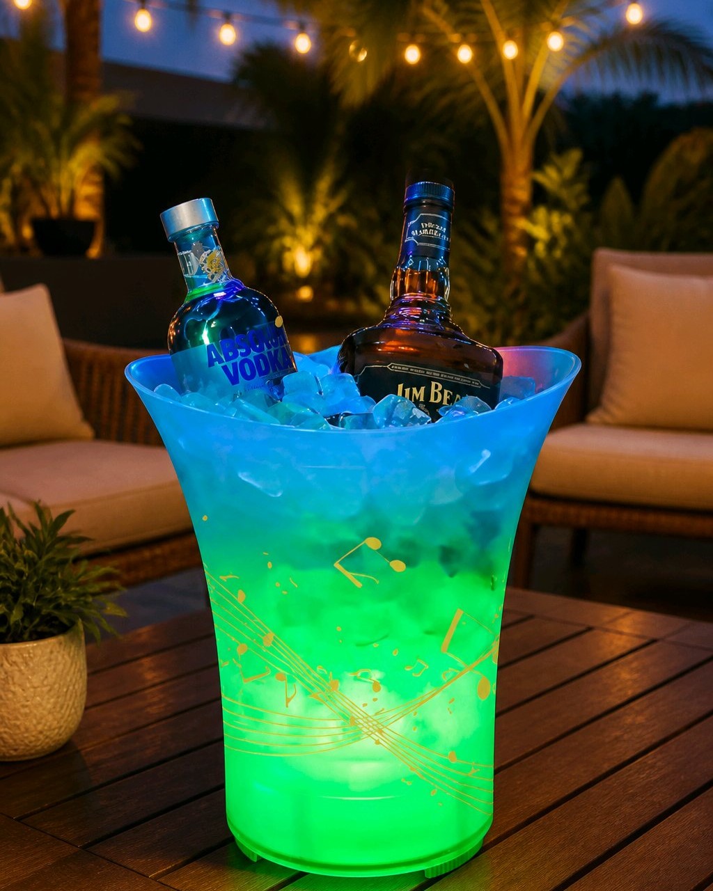 Cubitera LED con altavoz Bluetooth — La fiesta empieza aquí 🎉