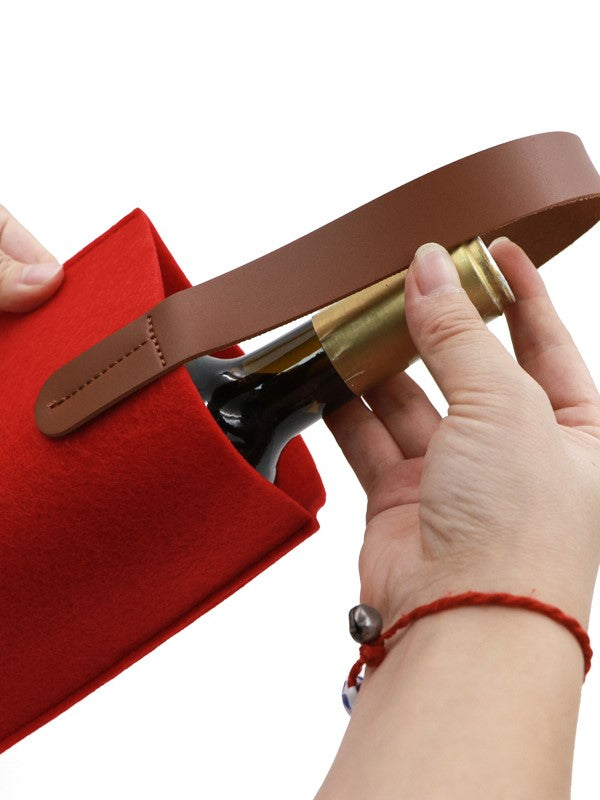 BOLSA DE FIELTRO PARA REGALO DE BOTELLA DE VINO