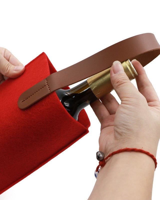 BOLSA DE FIELTRO PARA REGALO DE BOTELLA DE VINO