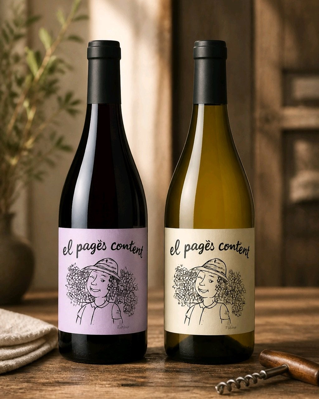 PACK 2 VINOS NATURALES: "EL PAGÈS CONTENT"| BLANCO Y TINTO